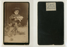 Small Player, Arcachon CDV Vintage Albumen Albumen Print 6.5
