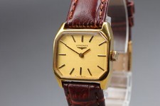 Réparé [ Exc+5 ] LONGINES remontage manuel cadran doré 23 mm montre pour femm...