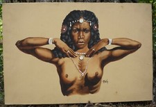 Peinture jeune femme africaine