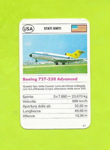 Carte italienne usa boeing - -,