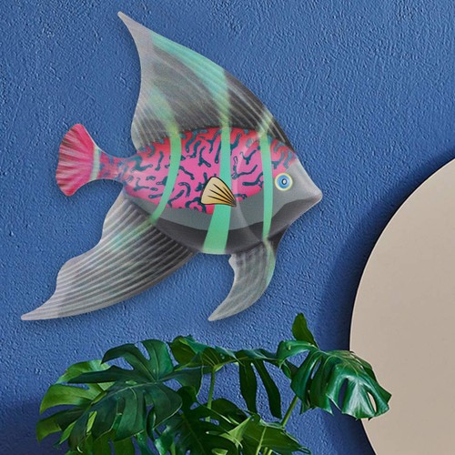 Mur poissons métal art - de,