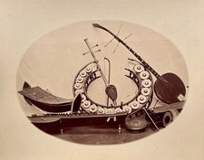 CAMBODIA Ca 1880 Ensemble of Musical Instruments of the Era