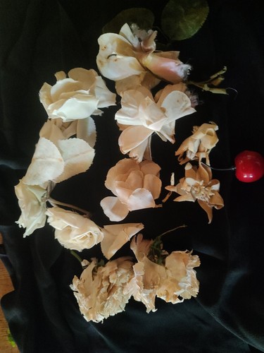 Lot fleurs tissu - en,