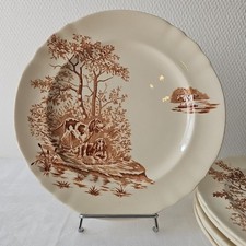 Assiettes Plates Décor Veneur