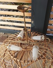 Lustre en laiton 4 tulipes