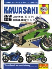 KAWASAKI ZXR750 H,J,L,ZXR750R K,M,NINJA ZX-7,ZX-7R HAYNES MANUAL 1989-1996
