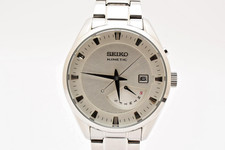 Vintage [EXC+++++] SEIKO Kinetic 5M84-0AB0 White Dial Silver Mens Watch JAPAN
