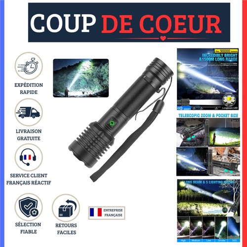 Lampe torche led rechargeable - torche,