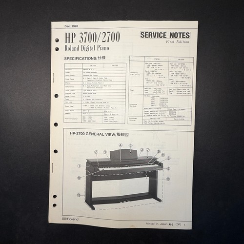 Vintage roland 3700 2700 - roland, hp-3700/2700