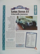 CARTE FICHE AUTO LOTUS SEVEN