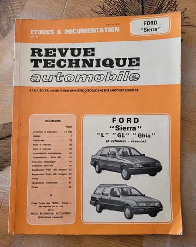 Revue technique ford sierra - ford, l