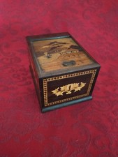 Japanese Mount Fuji Decorated Marquetry System Box