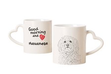 Bichon havanais tasse avec chien bonjour mon cœur Art-Dog