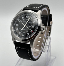 Hamilton Khaki Field Automatic Date 42mm Black Men's Watch - H704450