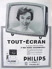 1958 PHILIPS FULL SCREEN TELEVISION PRESS AD - ADVERTISING