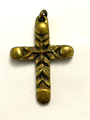 Pendentif croix bronze - pendentif, en