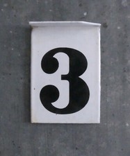 Antique Enamel Plate N°3. Price indicator. Gas Pump? Diesel? 