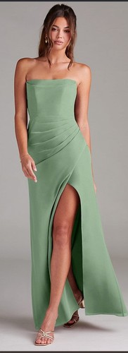 Robe longue azazie - robe, sauge