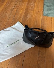 sac longchamp roseau moyen en cuir noir