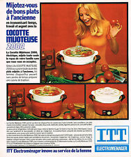 ADVERTISEMENT ADVERTISING 035 1977 ITT OCEANIC la cookte-mijoteuse 2000 electrom