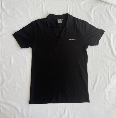 Polo noir logo - blanc, carhartt