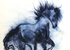 TABLEAU SOUS VERRE  EN FIL DE