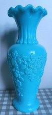 Ancien joli vase bleu en