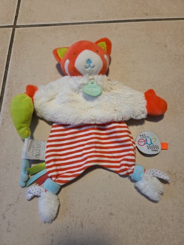 Doudou plat renard tatoo - plat,