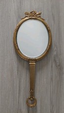 STUNNING 19TH CENTURY BRONZE HAND FACE MIRROR