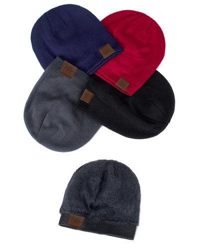 Bonnet hiver doublé chaud