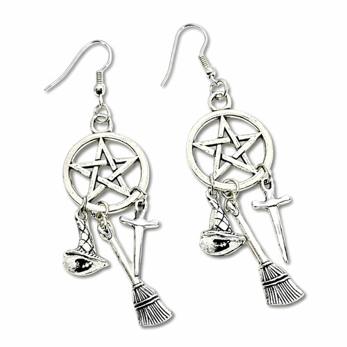 Boucles oreilles pentacle - d'oreilles,