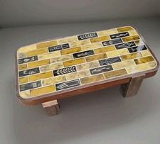 François Chaty Vallauris table basse en céramique Signée-  Décoration Futuristes