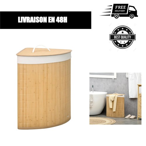 Panier linge homcom - linge, bambou