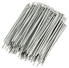 Lot de 50 piquets de Fixation en Acier galvanisé Inoxydable H150mm L25mm Ø29 ...