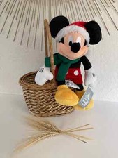 21⚜ Plush Blanket Mickey Hat Christmas Green Scarf Disney Height 30 Cm Standing