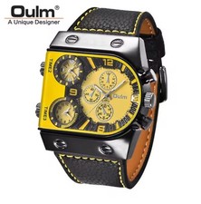 ? Montre Homme Oulm - Design Unique avec Cadran Jaune Vibrant ?