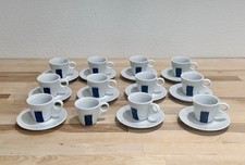Lavazza Apulum Blue Band Espresso/Demitasse 23 Pcs Cup & Saucer Set, Inner Logo
