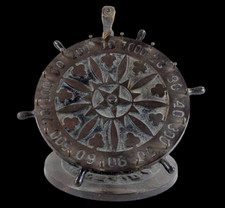 OH J HURD COUNTER WHEEL circa 1900 / antique toy bar game