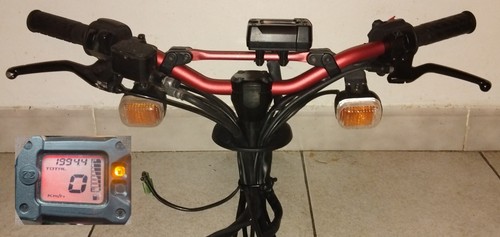 Guidon naked rouge complet - guidon,