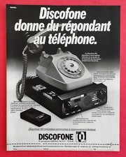 Press advertisement: answering machine telephone - discophone 385 recorder - 1980