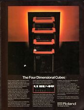 vtg 70s ROLAND CUBE AMPLIFIERS MAGAZINE PRINT AD Amp Guitar Bass 20 40 60 Pinup