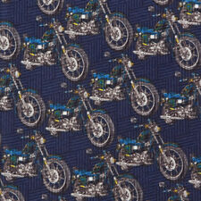 ADDICTION Motorcycle Moto Chopper Blue Biker Men's Neck Tie