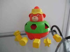 11 ⚜️ Old Playskool Toy Waking Game Bear Vintage