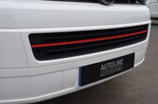 Rouge Grille Accent Bordure Housse Pour Volkswagen t5 transporter (