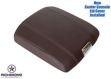 For 09-18 Dodge Ram Limited LongHorn -Leather Center Console Lid Cover, Dk Brown