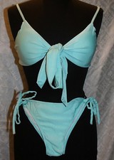 Gamiss XL 2 Pc String Bikini Swimsuit Swim Suit Sea Foam