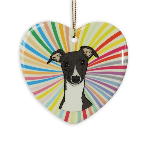 Ornement cœur whippet - ornement,