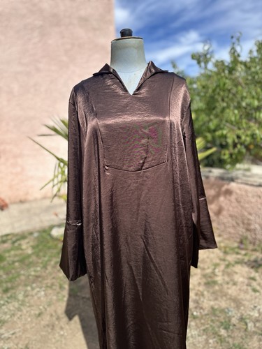 Robe maxi longue - , satiné