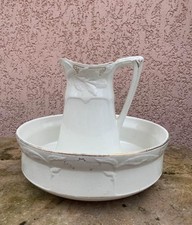 Grand Pichet et vasque blanc