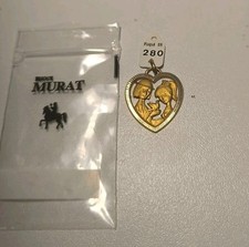 MEDAL heart pendant Les Amoureux de Peynet gold plate murat 2.5 cm 